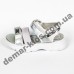 Детские босоножки Lilin Shoes B058-2-1 бело-серебряные большие